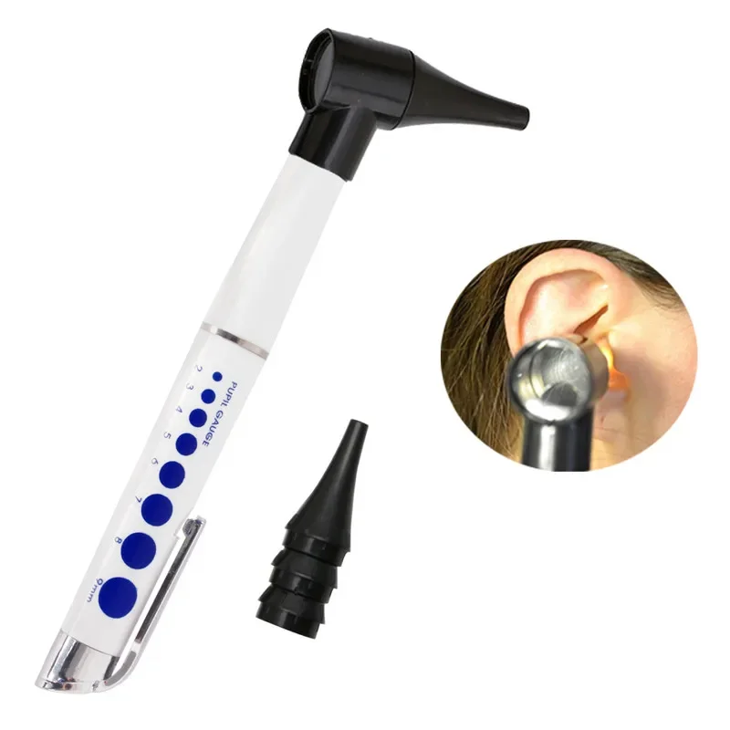 Otoscópio médico oftalmoscópio cuidados com a orelha led otoscopio médico conjunto de alcance de luz de ouvido holofote lanterna de diagnóstico limpad