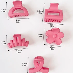 Kleine rosa Clips für Frauen, winzige Blumenkiefer für Mädchen, Nicht -Slip für feines dünnes Haar, 5, 10 Stcs 8 Hauptverkaufsflasche - №7