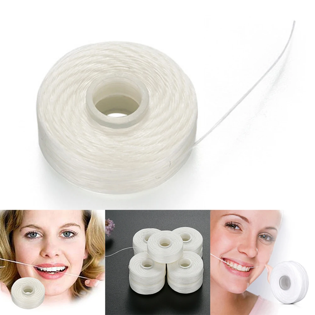 1-4Rolls 50m Dental Flosser Oral Hygiene Teeth Cleaning Wax Mint flavored Dental Floss Spool Toothpick Teeth Flosser Tooth Clean