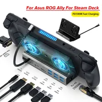 for ROG Ally Game Dock Console Hub Gigabit Ethernet 1000Mbps TV Base Stand 4K 60Hz USB C Docking Station Type C USB 3.0 2.0 RJ45