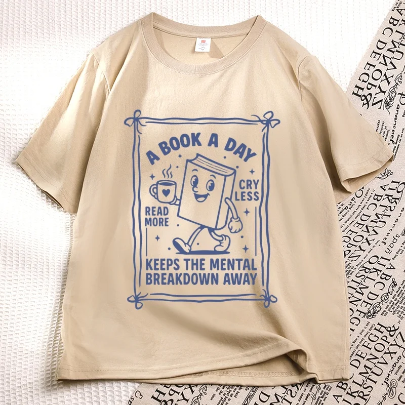 Funny Book Lover Graphic Tee Cotton Short Sleeve Round Neck T-shirt Book Lover Bookworm T Shirt Casual Woman Clothing