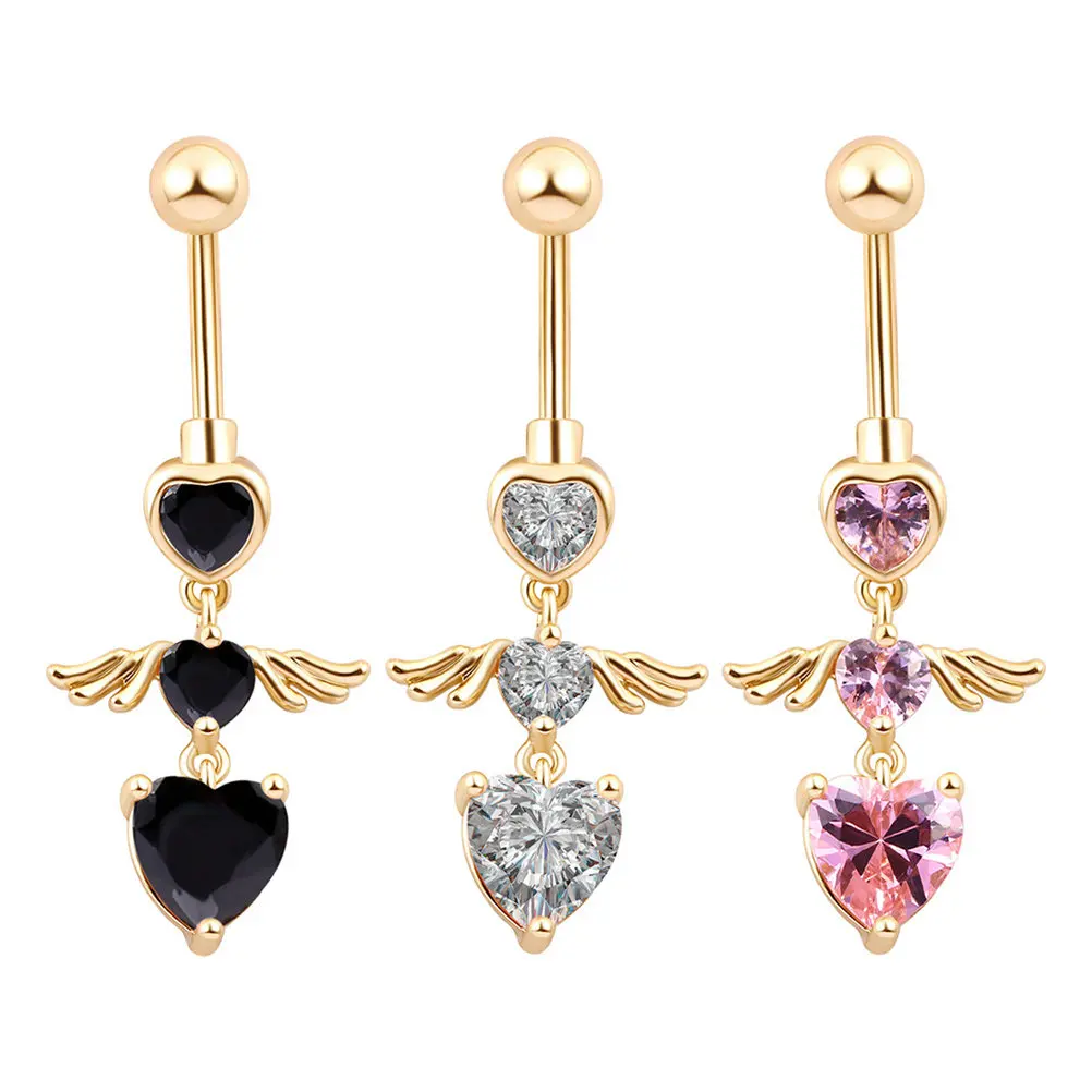 conjunto-de-3-piercings-de-umbigo-em-aco-inoxidavel-com-design-de-asa-em-formato-de-coracao-para-mulheres-–-joia-de-piercing-atraente-e-moderna-Otima-para-presentear