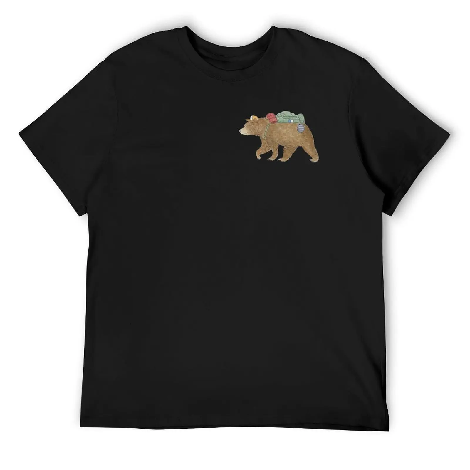 

Camping Bear T-Shirt T-shirts man funny gifts Short sleeve tee fashion shirts tee shirts for men