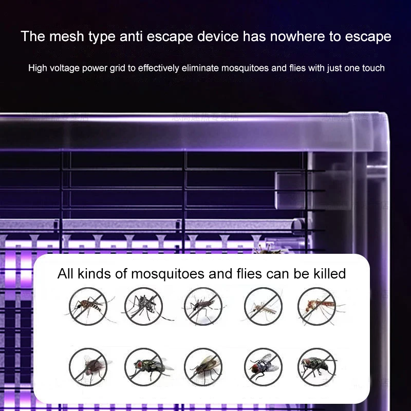 Silent Mosquito Control Lamp Commercial Hotel Bedroom Mosquito Control Restaurant Wall Mounted Electric Shock Mosquito Control