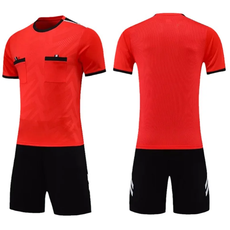 Football Kits 2025 Men Referee Uniforms Soccer Football Jerseys Shirts Pockets Judge Short Sleeve Team Shirt Sportswear Clothes image 3
