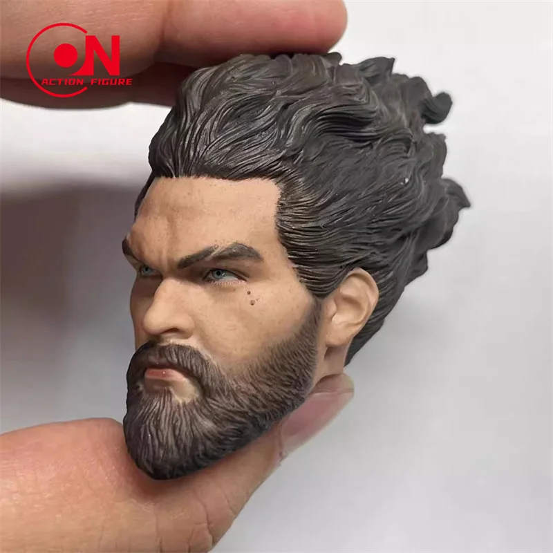 Em estoque escala 1/6 Jason Momoa cabeça masculina esculpida modelo de escultura para corpo de figura de ação masculina de 12 polegadas