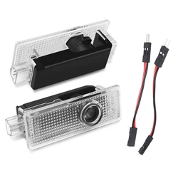 2Pcs Car Projector Door Emblem LED Lights Welcome Lamp For MINI R50 R52 R53 R56 R57 R58 R60 F55 F56 R5 R53 Works JCW Accessories