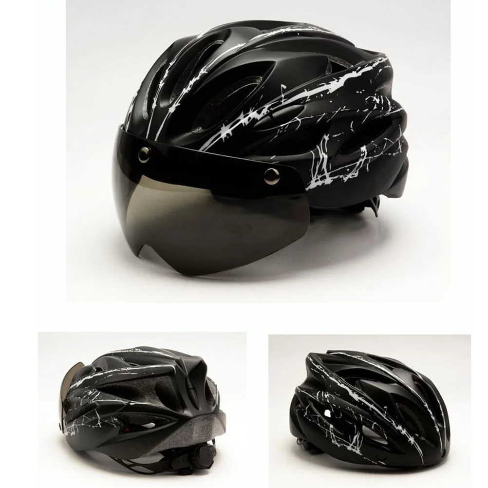 

Professional Bike Breathable Lightweight Mountain Road Cycling Safety Riding Cap with Removable Cycle Glasses