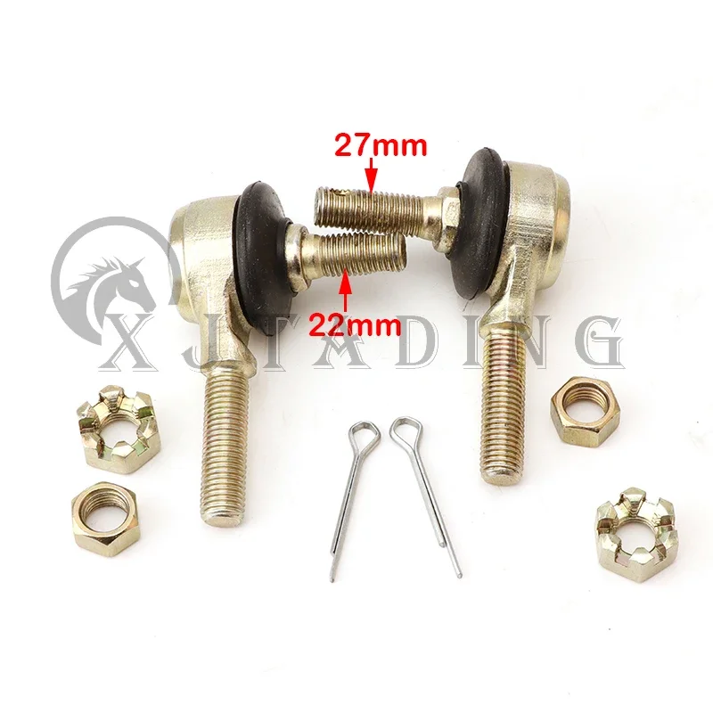 1 Pair 100MM-330MM M10 Steering Shaft Tie Rod with Tie Rod Ball Joint For 50cc-250cc ATV Buggy kart Quad Bike Modification Parts