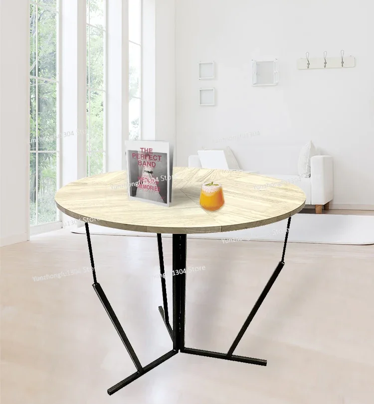 Customized Portable Picnic Round Folding  Picnic Banquet Table Wood Folding Study Table Camping Kitchen With Folding Table