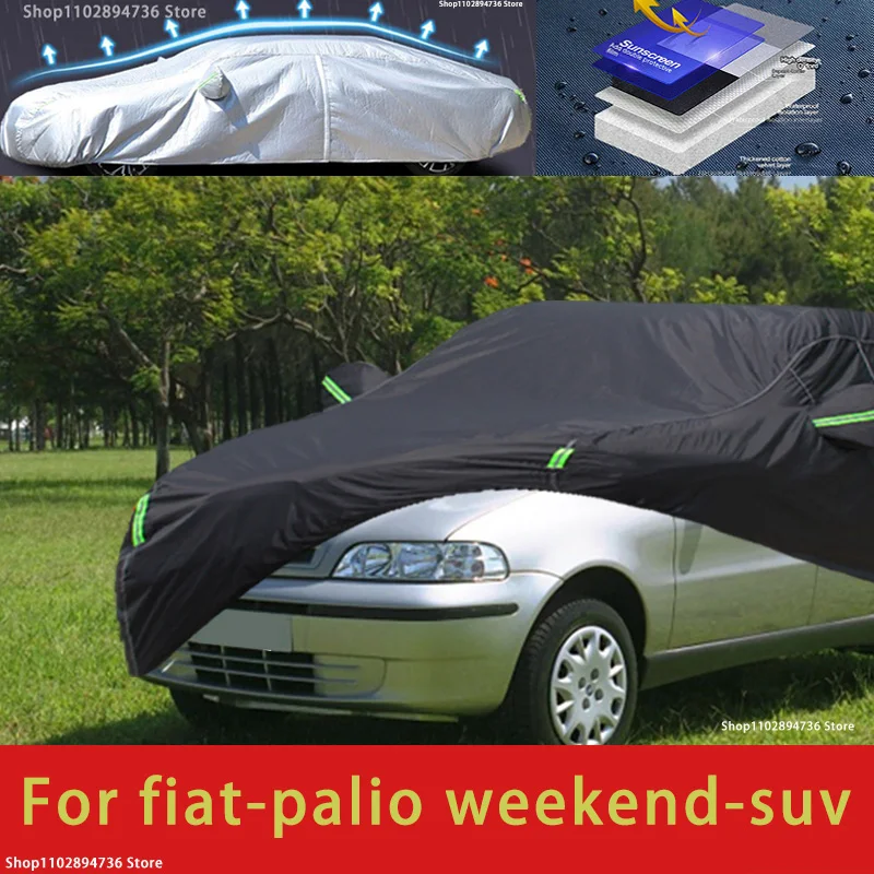 

For Fiat Palio Weekend fit Outdoor Protection Full Car Covers Snow Cover Sunshade Waterproof Dustproof Exterior black car cover