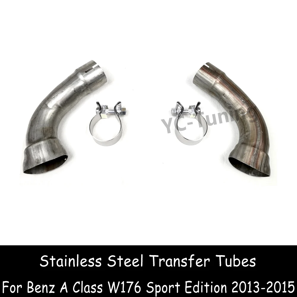 Stainless Steel Transfer Tubes For Mercedes Benz A Class W176 Sport Edition Pre-facelift 2013-2015 with Exhaust Installation