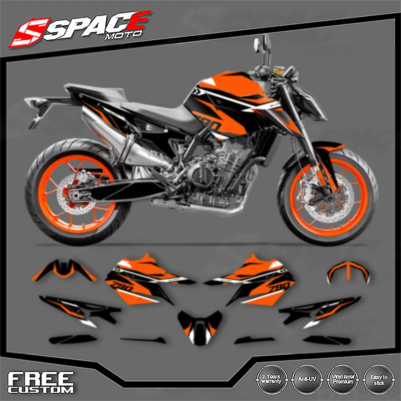 الفضاء مخصص للدراجات النارية الرسومات ل KTM 2018 2019 2020 2021 DUKE 18-21 DUKE 790 890 ملصقات مصورة أطقم 003