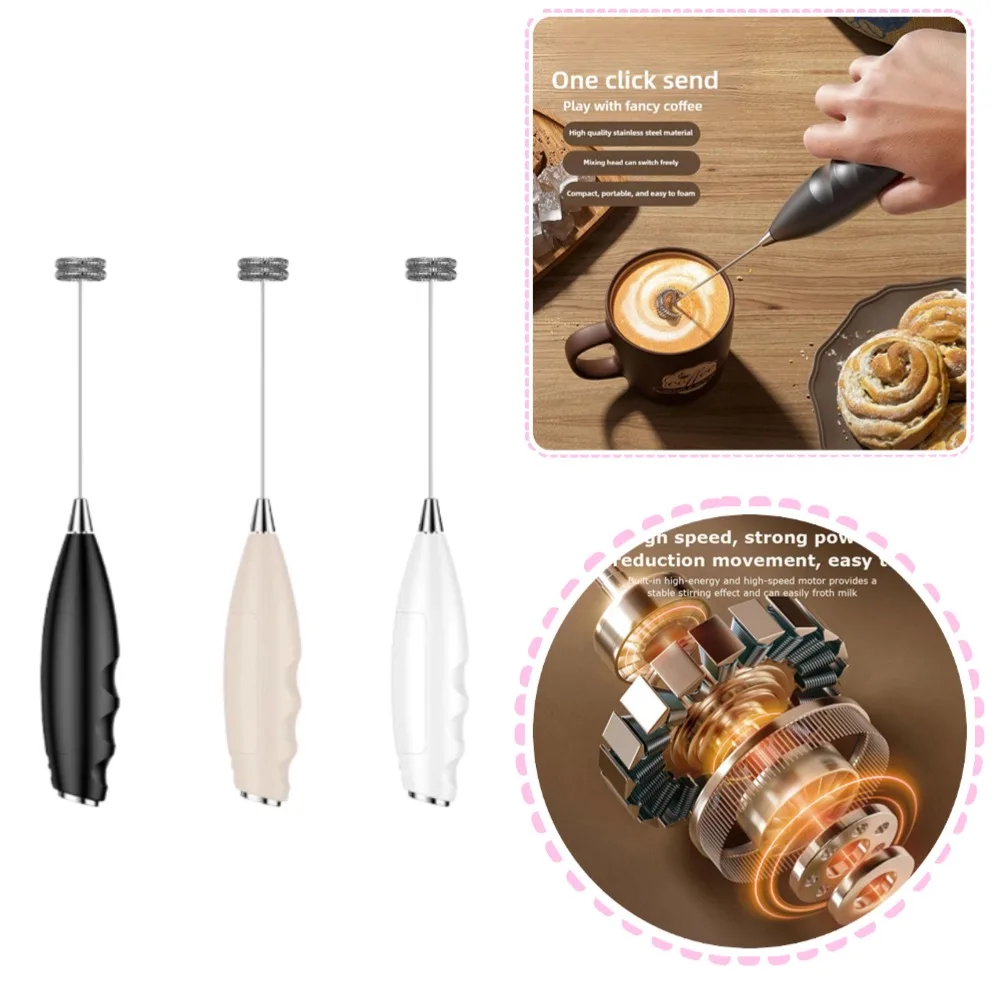 

Mi Milk Frother Handheld Foam Maker For Latte Mini Whisk Coffee Cappuccino Frappe Matcha Hot Chocolate Egg Beater Drink Mixer