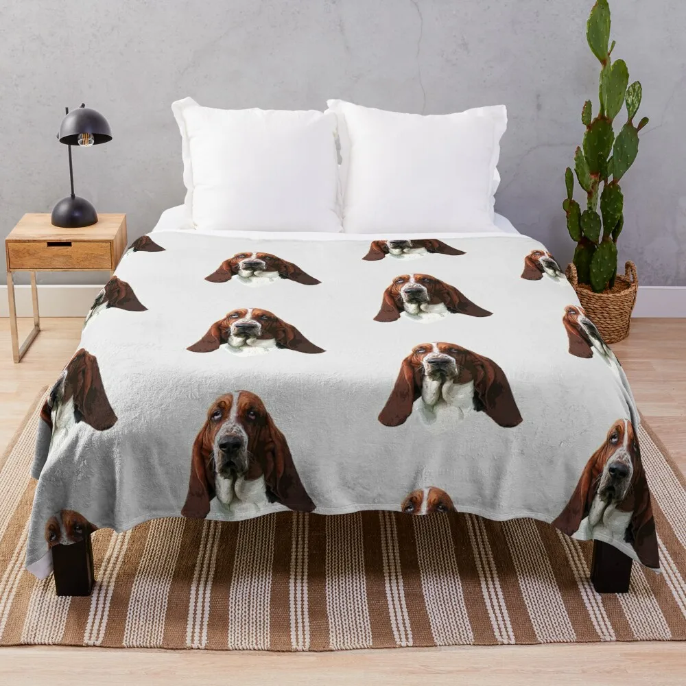 

Basset Hound Gift Throw Blanket Decorative Sofas cosplay anime Plaid on the sofa Soft Big Blankets