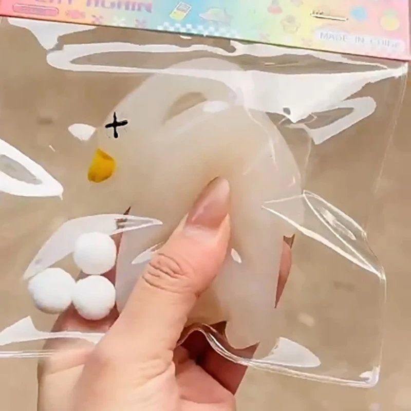 1/4Pcs Fun TPR Squeeze Color Changing Roast Duck Pinching Decompressing Toy Soft Sticky Stress Relief Relax Toys