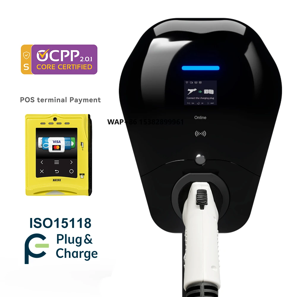 OCPP 2.0.1 ISO15118 Plug and Charge New Energy Vehicle Parts & Accessories Advanced Technology 7kW Type 2 RFID EV Charger