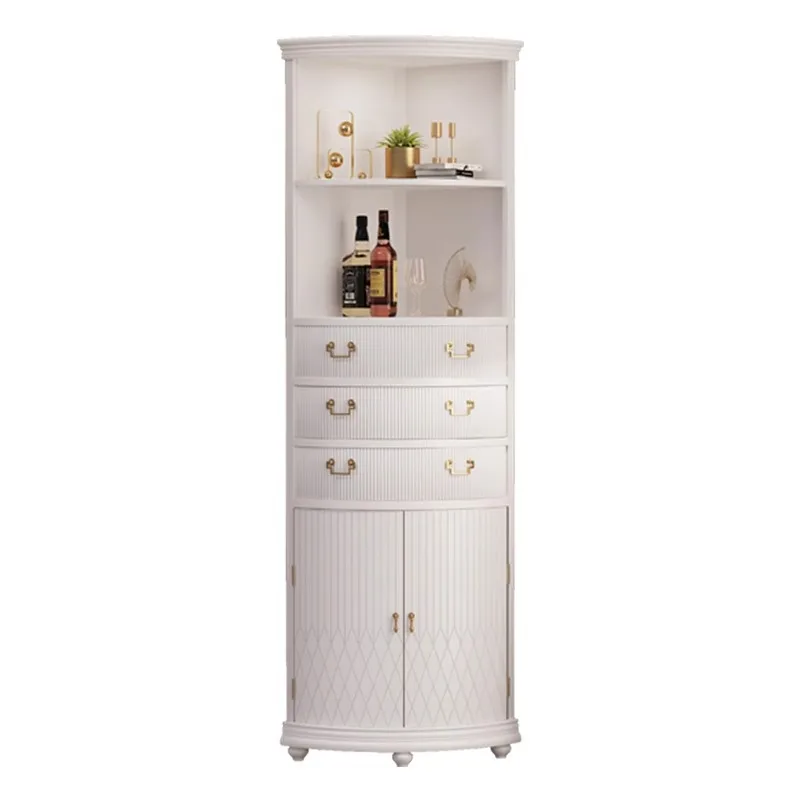 bedroom modern corner storage rack, living room solid wood corner triangular storag