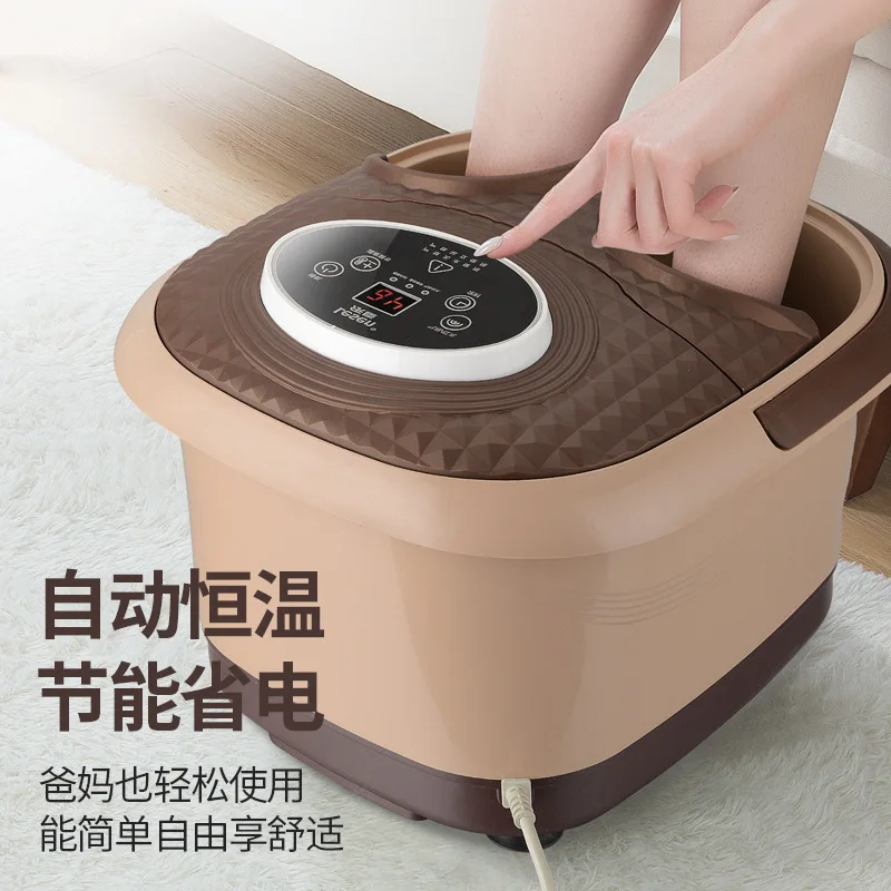 Automatic Heating Foot Therapy Machine Constant Temperature Foot Soaking Bucket With Electric Massage For Home Use