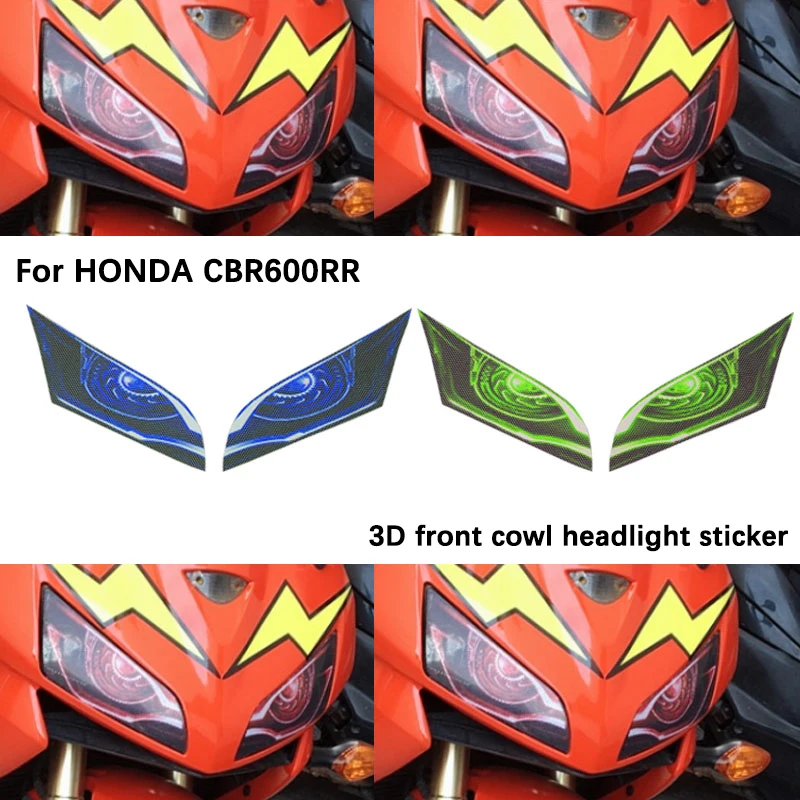 

Motorcycle 3D Headlamp Sticker Front Windshield Headlamp Sticker Protection Suitable for Honda CBR600RR CBR600 RR F5 2007-2012