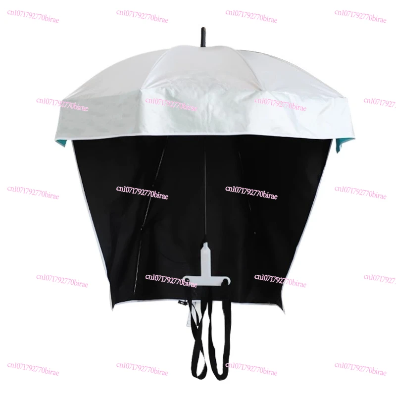 

Back-type Tea-picking Umbrella Carry Parasol Ultra-light Head Hat Outdoor Sunscreen Double-layer Vinyl Creative