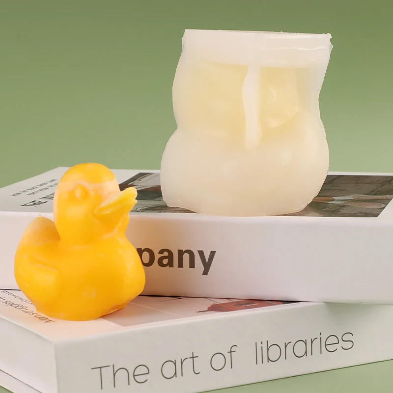 3D-Silikonform für duftenförmige Duftkerze; Handgemachte Seife DIY Ente Eiswürfel Gips Ornament Form