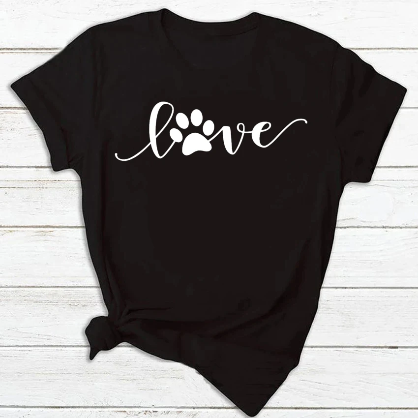 Divertenti magliette con stampa anni '90 maglietta da donna per donna maglietta nera vestiti top maglietta bianca da donna maglietta con stampa del battito cardiaco del cane di moda