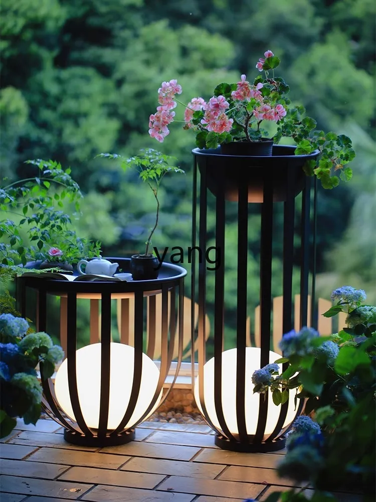 L'm'm Garden Courtyard Outdoor Decoration Indoor Balcony Flower Stand Tea Table Landscape Furnishing Articles