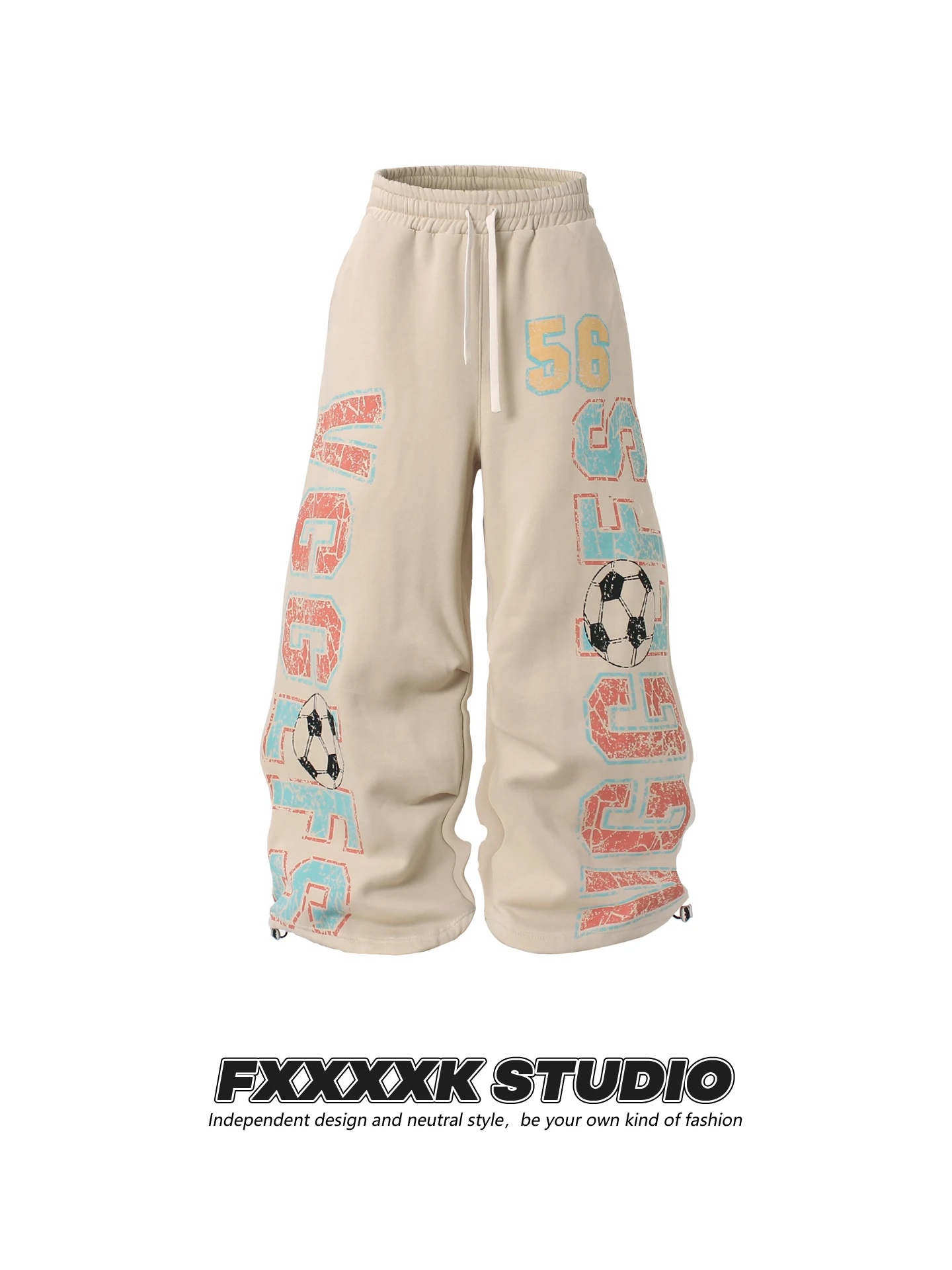 

Loose Wide Leg Street Dance Casual Pants Men Women Thiened Fce Print Cra fiti Large Letter Dance Pants