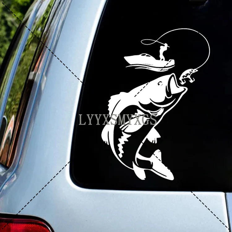 Personality Custom Fishing Hunter Car Sticker Laptop Bumper Wall Truck Van Helmet Racing Camper Vinyl Decal PVC Wholesale