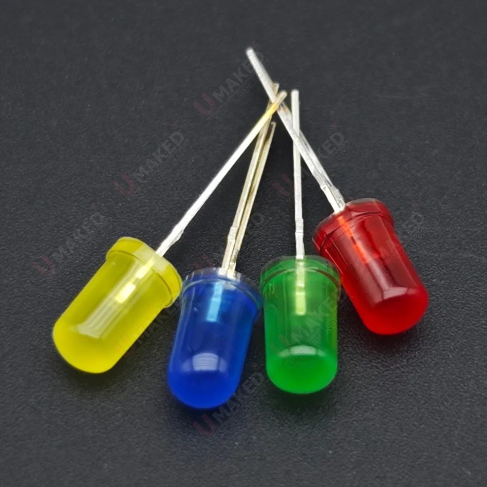 1000pcs 5mm 19mm leg LED round lamps Clear/color/foggy Len  3.2-3.4v 20mA light beads F5 Emitting diodes WW/W/R/G/B/Y Diode chip