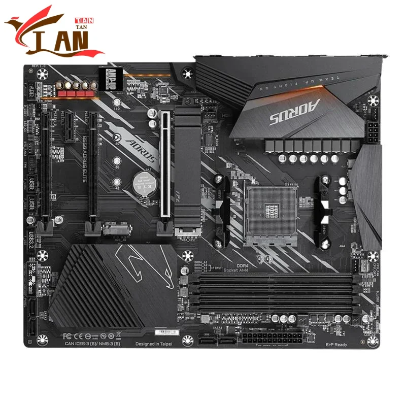 For B550 AORUS ELITE Motherboard 128GB AM4 DDR4 ATX B550 Mainboard 100% Tested Fully Work TAN
