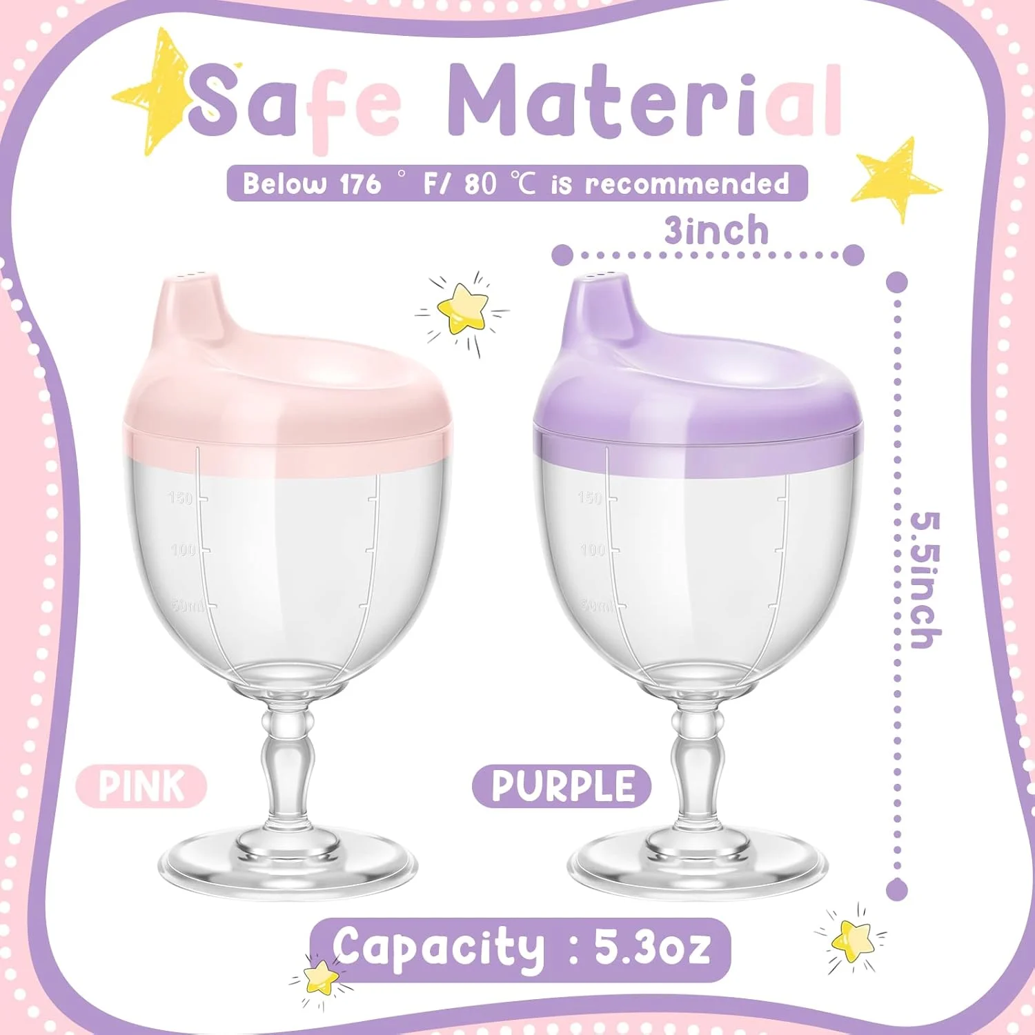 

Pink Purple PP Material High Foot Cup Set - for Parties And Special Occasions
