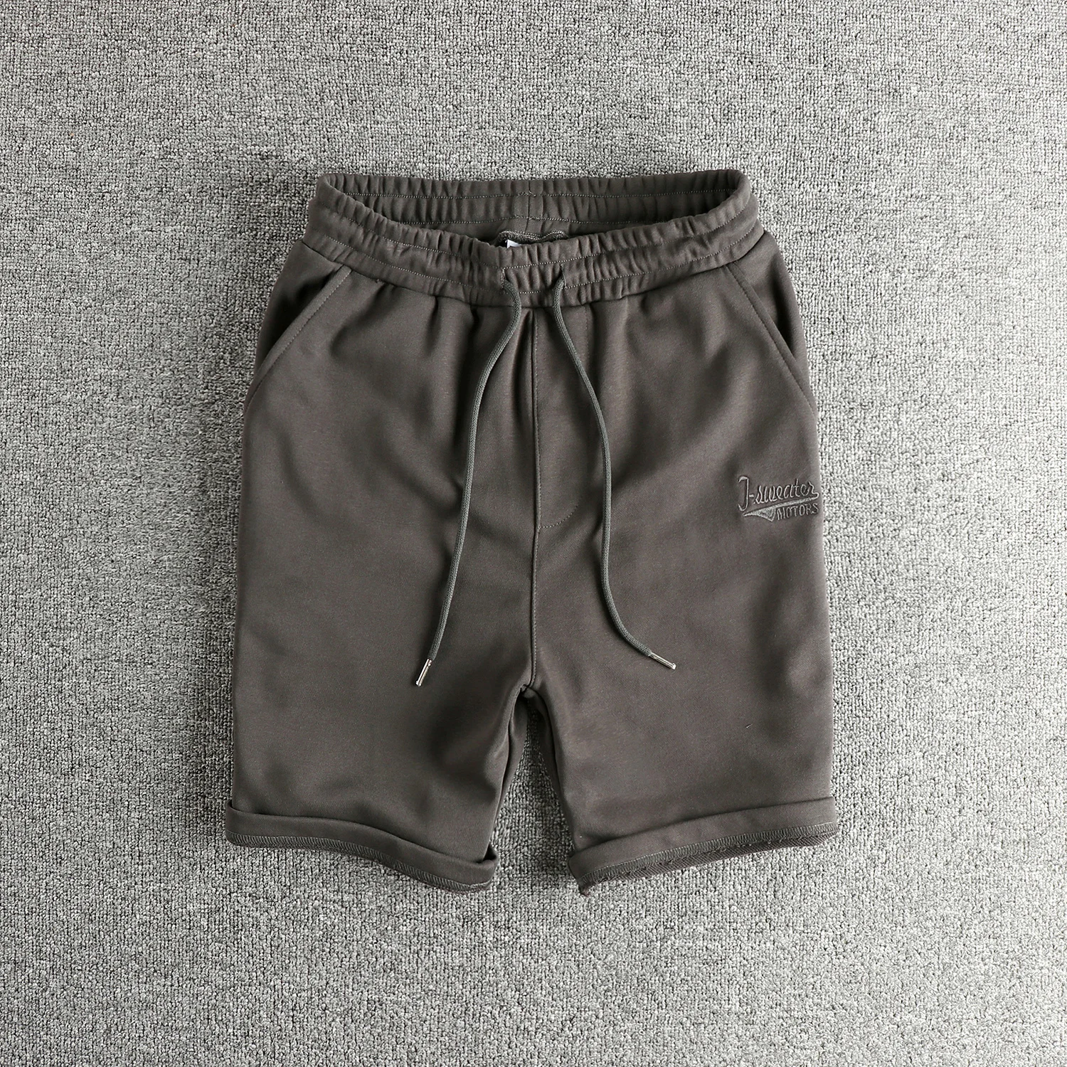 Gaoke Heavy Terry Cotton Fabric Casual Shorts Men's Simple Embroidered Letters Summer Five-point Pants Shorts