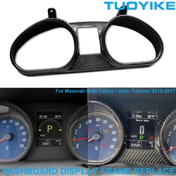 LHD RHD Car Real Carbon Fiber Interior Dashboard Display Frame Trim Replace For Maserati GC GT Gran Cabrio Turismo 2010-2017