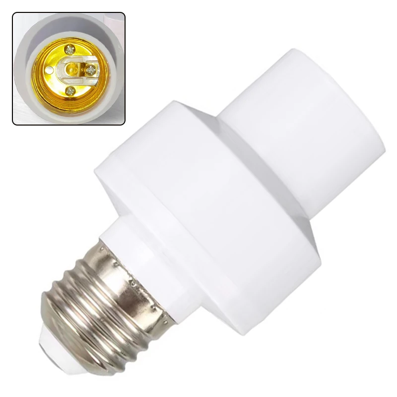 E27 Smart Bulb Base E27 Socket Smart Adapter Bedroom Compact Design Convenient Control Easy Installation Sleek Design