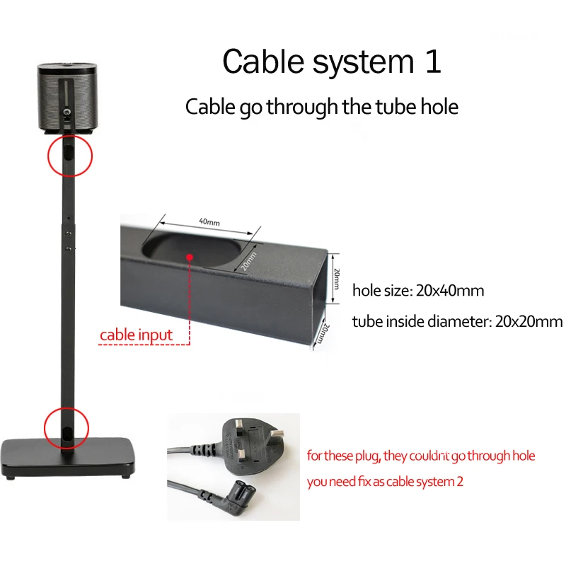 (1 pair=2pcs) SF08 65cm-125cm Adjust Surround Sound Speaker Display Stand Floor 9500S Q90R Q950R Q950A RT5 Z9R Sonos Play 1 / 3