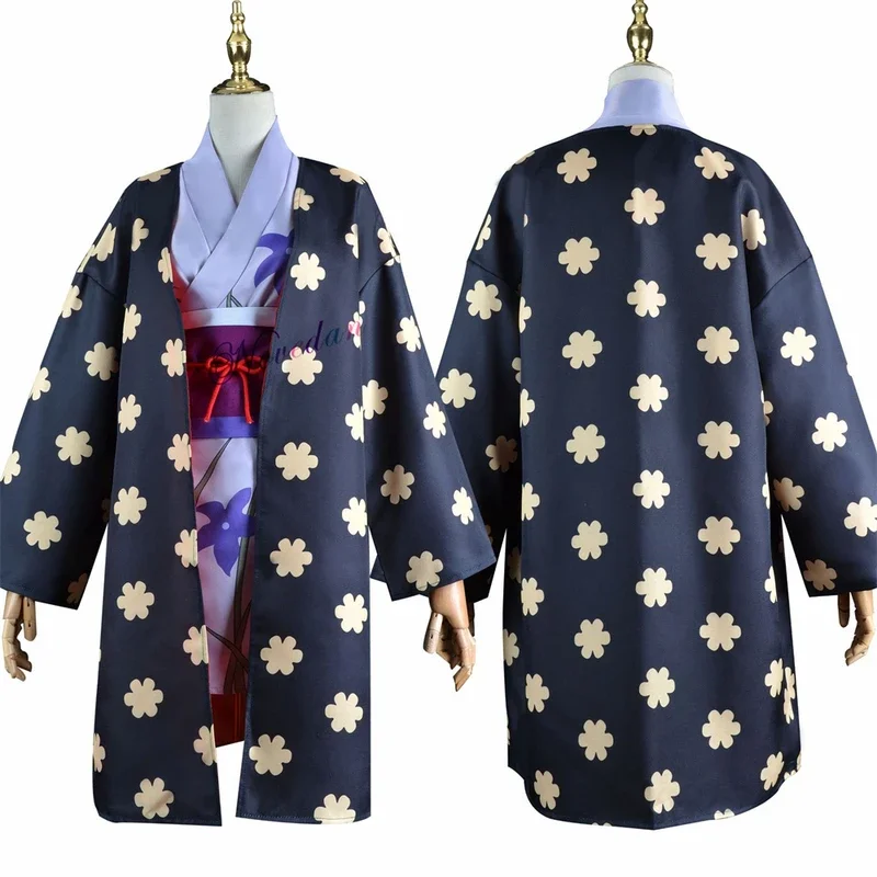 Anime Miss Allsunday Nico Robin Cosplay Costume Women Kimono Dress Wig Onigashima Outfit Halloween Party Carnival Suit
