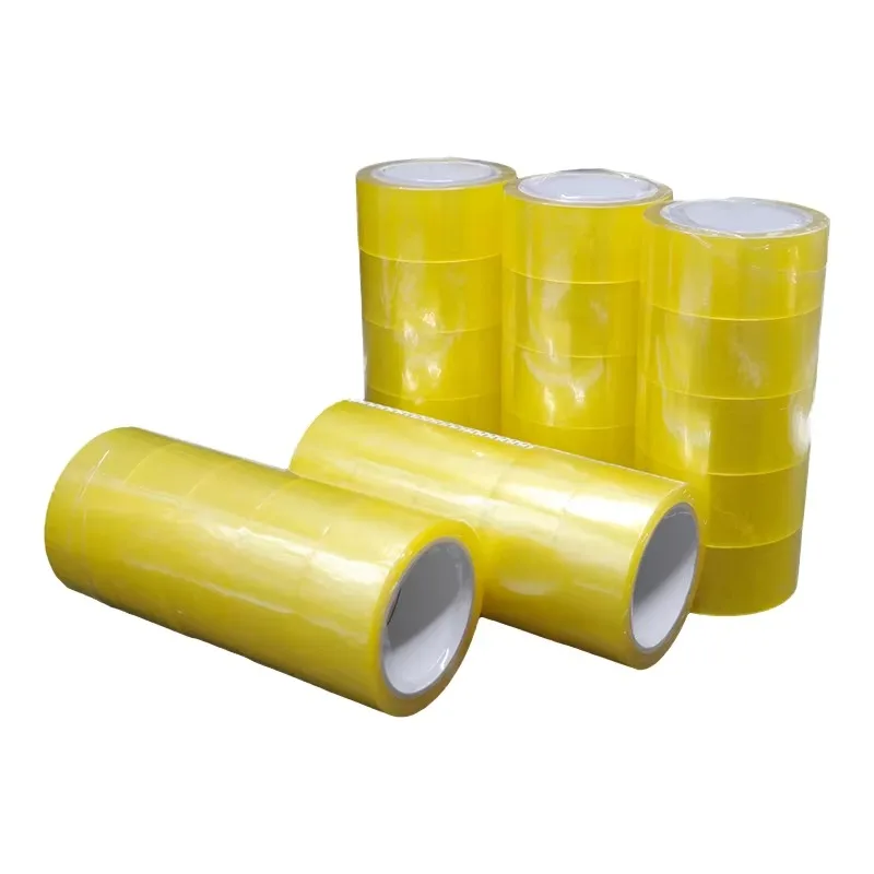 

【Sale By Bulk】High Quality BOPP Adhesive Packaging Tape Yellowish Single Sided Water Activated Acrylic Waterproof Low Price For