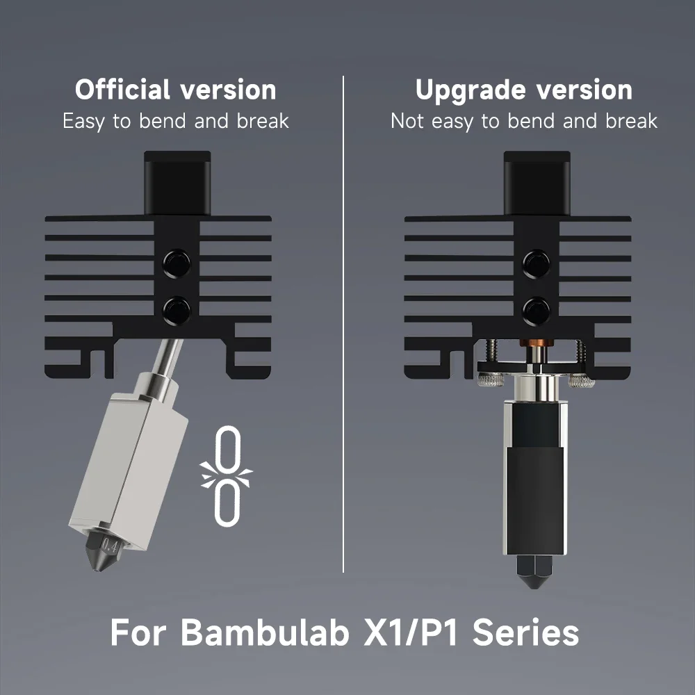 For Bambu Lab Hotend Upgrade 2.0 Version Bambulab Bi Metal Fit Bamboo Bambulabs X1 X1C P1P P1S Hot End P1P Thermistor