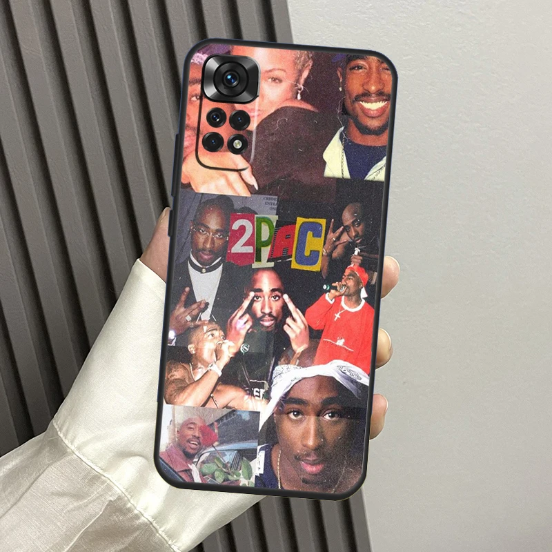حافظة مغني الراب 2pac توباك لهاتف شاومي ريدمي نوت 14 13 12 برو 11 10 9 11S 12S ريدمي 14C 13C 15C 10C 12C 15 Funda