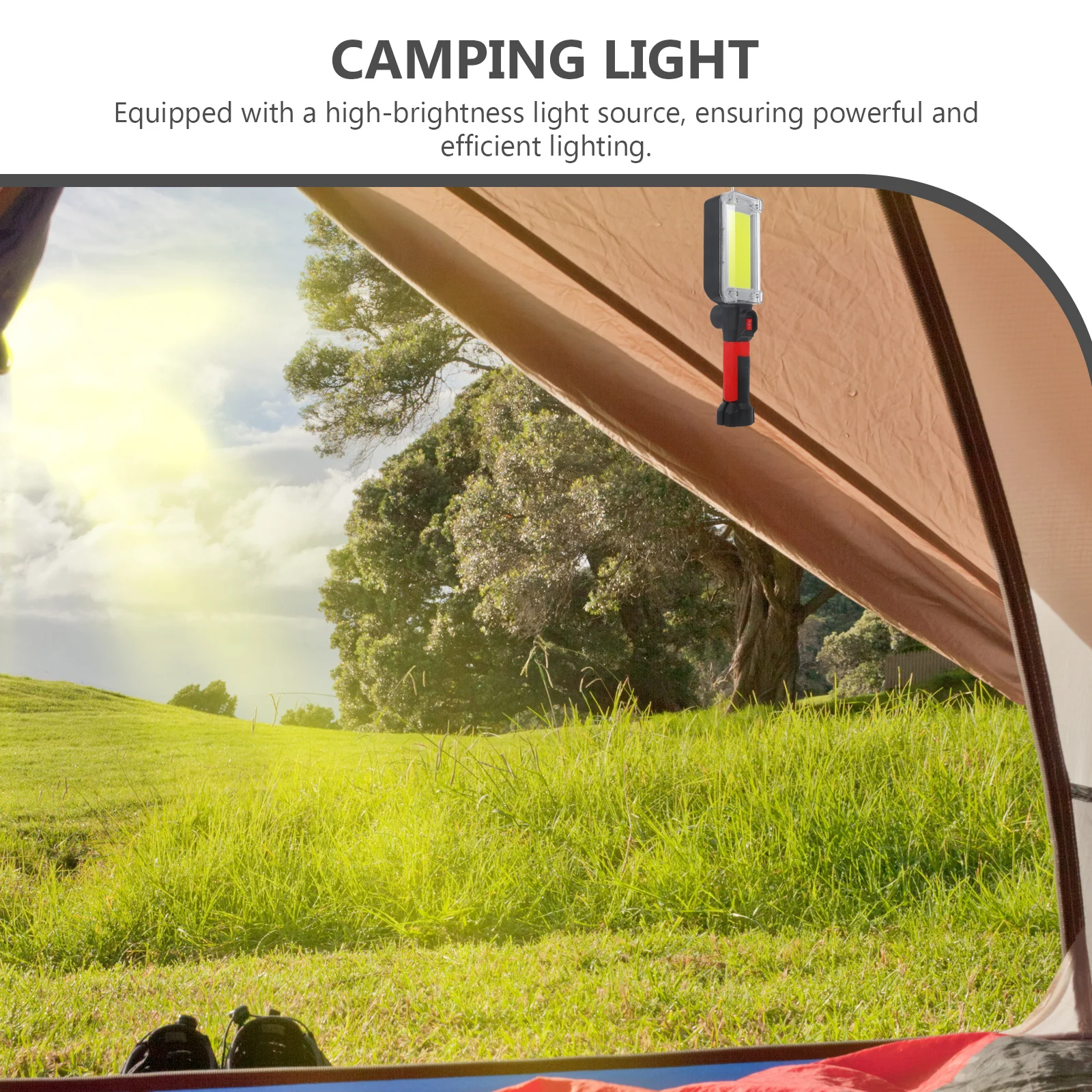 1 مجموعة قابلة للشحن Cob LED ضوء العمل المحمولة مصباح التفتيش التخييم الكشاف في الهواء الطلق بقاء ضوء الطوارئ USB تهمة