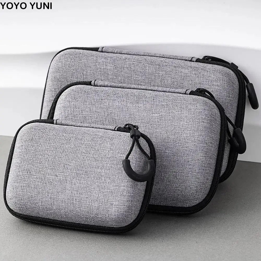 

Shockproof Hard EVA Storage Bag Dust-proof Waterproof Earphone Storage Bag Protective Wear-resistant Data Cable Organizer Bag