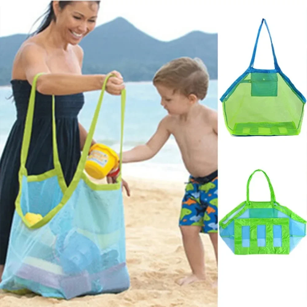 

Large Beach Toy Mesh Bag Children Sand Away Protable Mesh Kids Toys Storage Bag for Toys Clothes Towels Sundries Storage Bag