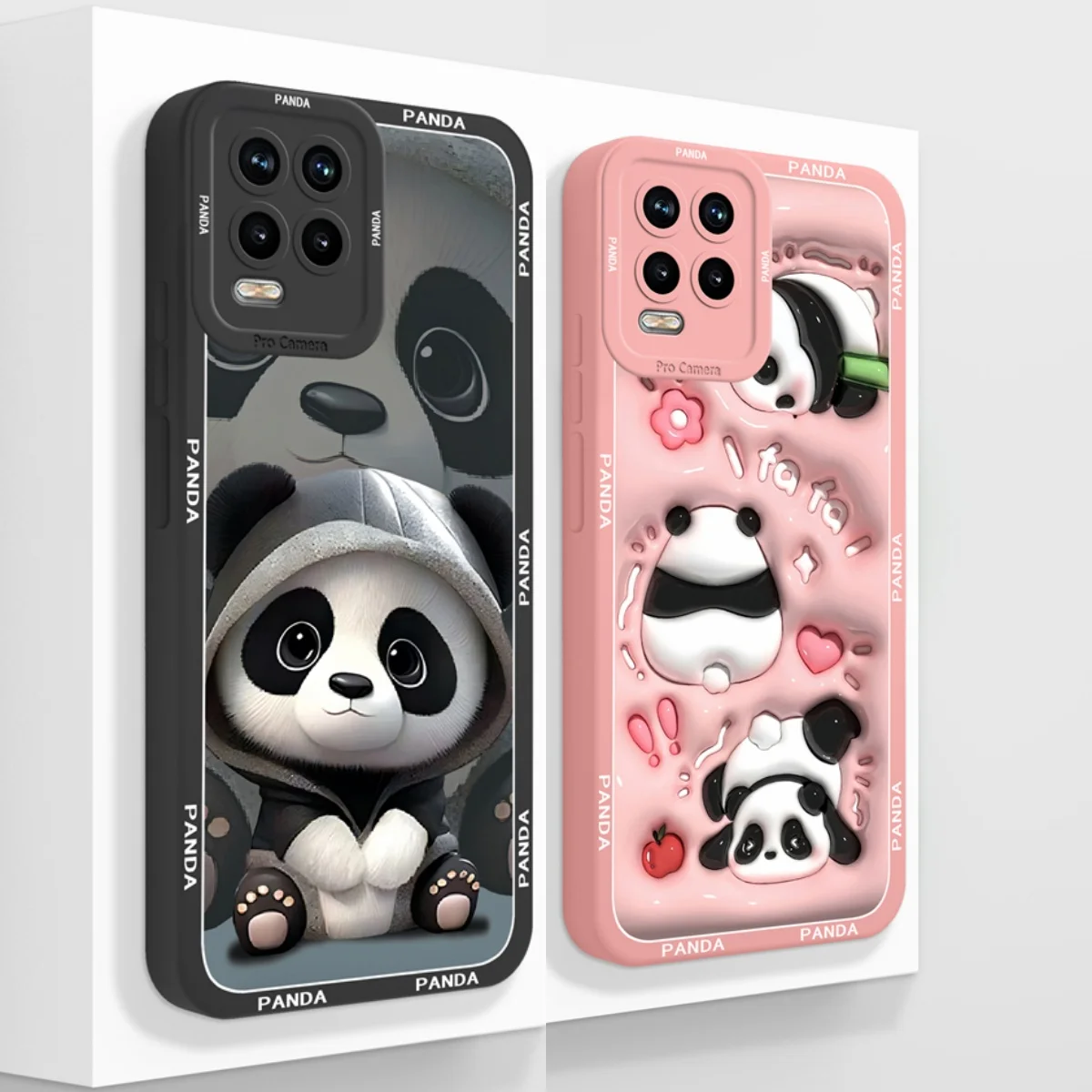 For Realme 8 Pro 8i 8S Phone Case Cute Panda Funda For Realme8 4G 5G Soft Back Cover Liquid Silicone Protective Bumper Coque