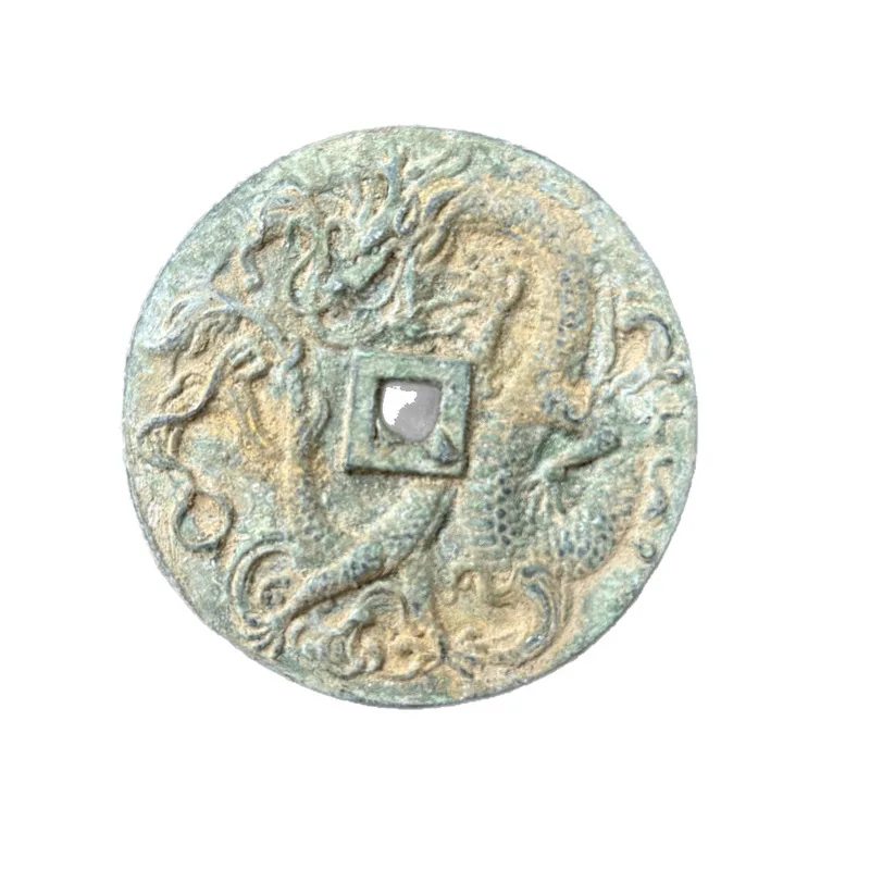 , Shanggui Dragon, Hushan ancient coins, old patina, peace amulet, money charm