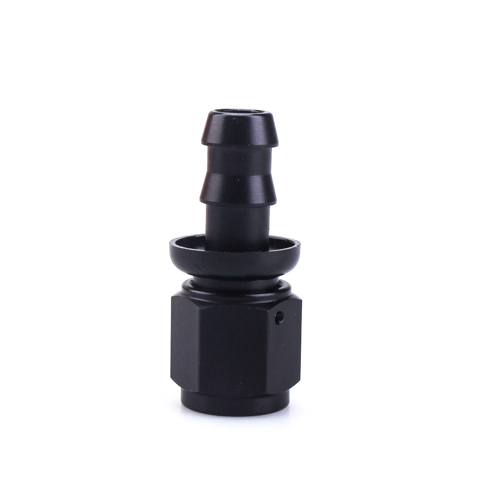 Uuiversal Aluminum AN4 AN6 AN8 AN10 Oil Fuel Fitting Oil Fuel Push On Hose 0 90 45 180 Degree Rubber Tube Hose End