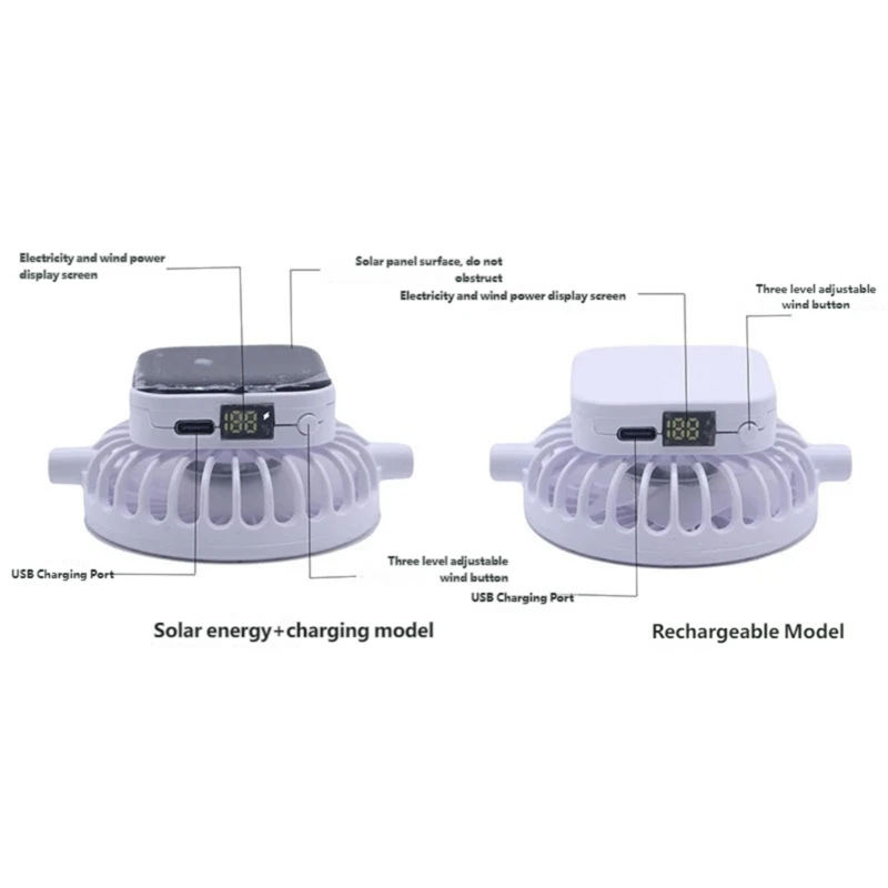  3 Speed Wind Solar Power Fan Hat Baseball Sun Hat for Outdoor and Daily Commute