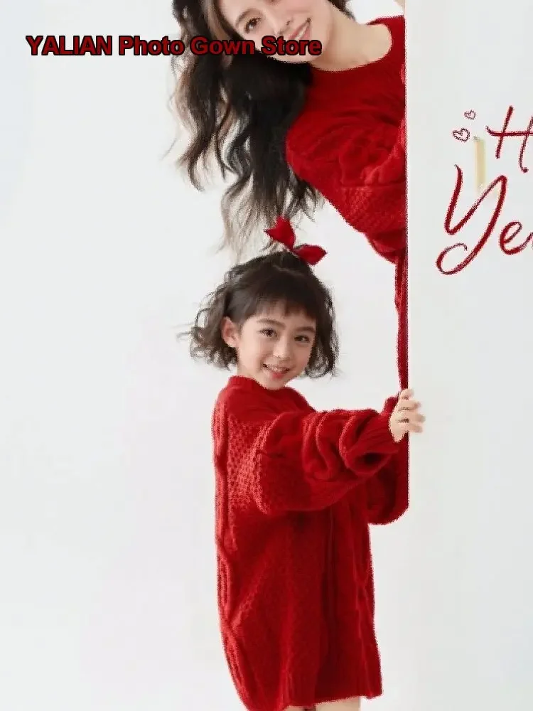 Family Chinese New Year Outfit Parents and Kids Matching Fashionable Stylish Tops for Spring Autumn