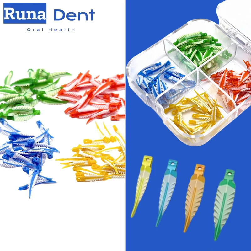 

100Pcs Dental Silicone Wedges Kit Transparent Light Curing Adaptive Sterile Matrix System Composite Filling Aid